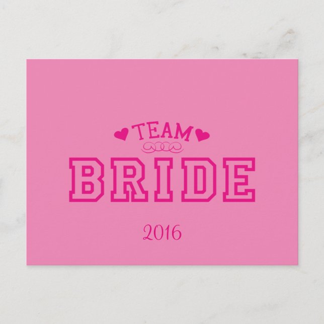Team Bride Postcard (Front)