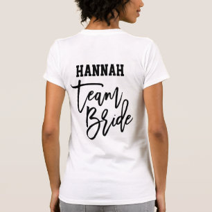 Team Bride Quote Mother of the Bride Monogram T-Shirt
