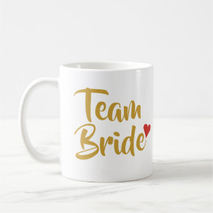 Team Bride Red Heart Coffee Mug