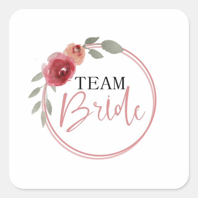 Team Bride Square Sticker (Front)