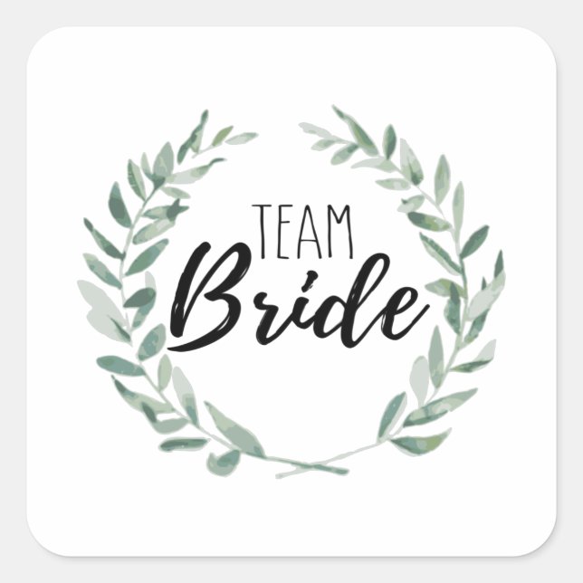 Team Bride Square Sticker (Front)