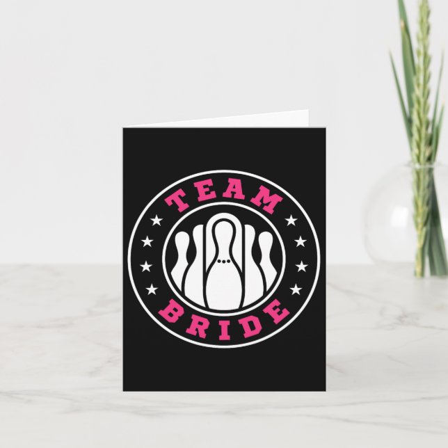 Team Bride Team Groom Bowling Bachelor Party Weddi Card (Front)
