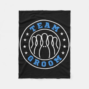 Team Bride Team Groom Bowling Bachelor Party Weddi Fleece Blanket