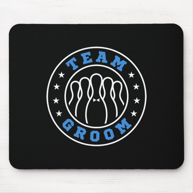 Team Bride Team Groom Bowling Bachelor Party Weddi Mouse Mat (Front)