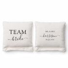 Team Bride, Team Groom Custom Wedding Cornhole Bag