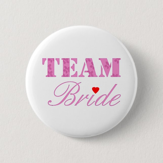 Team Bride Theme 6 Cm Round Badge (Front)