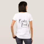 Team bride tribe Bridesmaid modern bachelorette T-Shirt<br><div class="desc">Team bride tribe,  Bridesmaid modern bachelorette clothes. Modern Inky watercolor typography ensure you will be bang on trend in this co-ordination collection.</div>