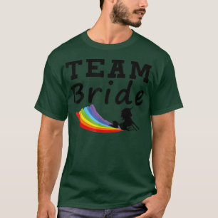 Team Bride Unicorn Rainbow Gay LGBT Funny  T-Shirt
