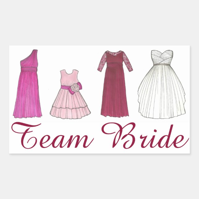 Team Bride Wedding Bridal Party Bridesmaid Sticker (Front)