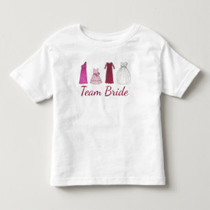 TEAM BRIDE Wedding Bridal Party Flower Girl Pink Toddler T-Shirt