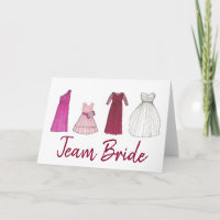TEAM BRIDE Wedding Bridal Party Invitation Card