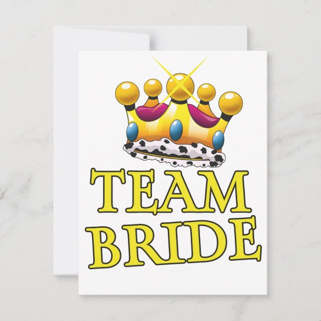 Team Bride wedding crown Invitation (Front)