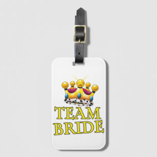 Team Bride wedding crown Luggage Tag