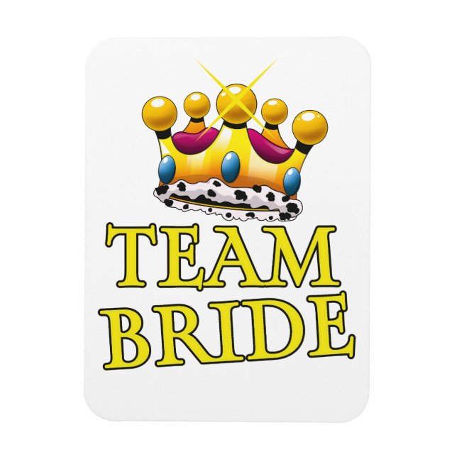 Team Bride wedding crown Magnet (Vertical)