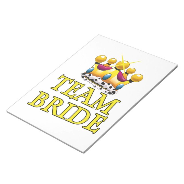 Team Bride wedding crown Notepad (Angled)