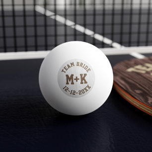 Team Bride Wedding Favour Ping Pong Ball
