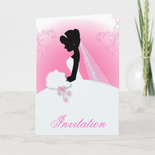 Team bride Wedding gown Bride bridal silhouette Invitation