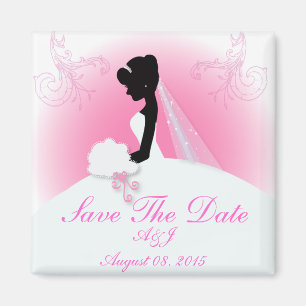 Team bride Wedding gown Bride bridal silhouette Magnet