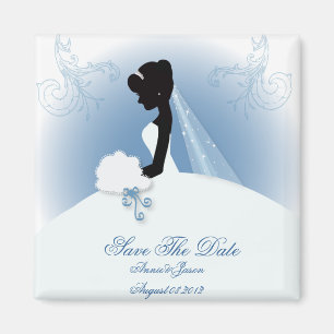 Team bride Wedding gown Bride bridal silhouette Magnet