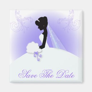 Team bride Wedding gown Bride bridal silhouette Magnet