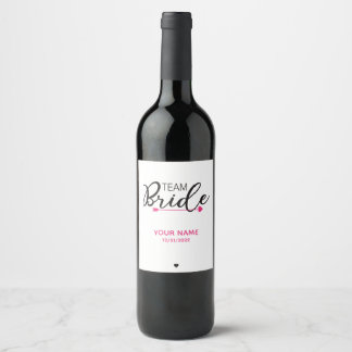 Team Bride Wine Label