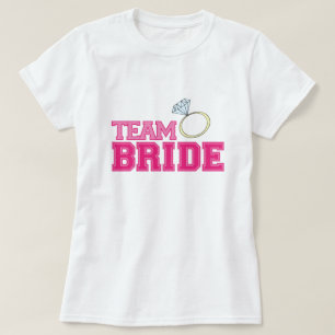 Team Bride with Ring Ladies T-Shirt