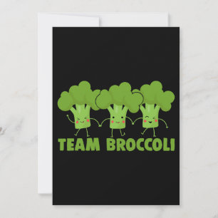 Team Broccoli Funny Broccoli Lover Team Veggie Veg Invitation