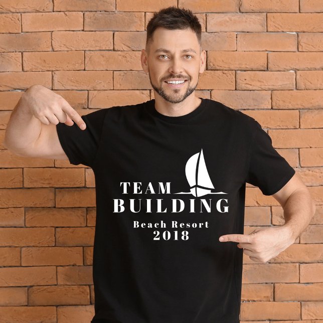 Team building Sailing Black Team T-shirt (Creator Uploaded)