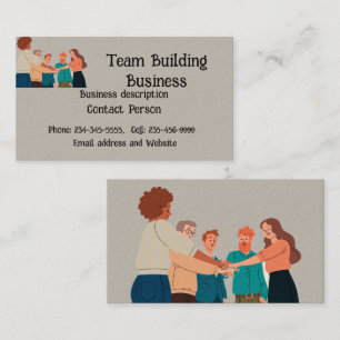 Team Building Teamwork Business Card