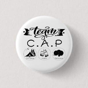 Team C.A.P Camping Apéro Pétanque 3 Cm Round Badge