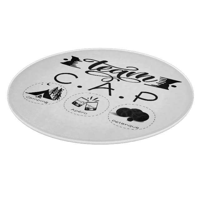 Team C.A.P Camping Apéro Pétanque Cutting Board (Corner)