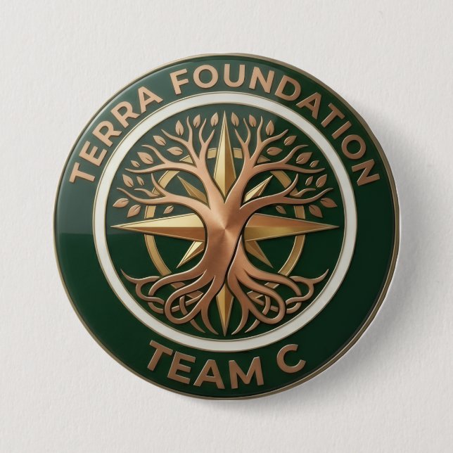 Team C – Terra Foundation Earth Emblem  7.5 Cm Round Badge (Front)