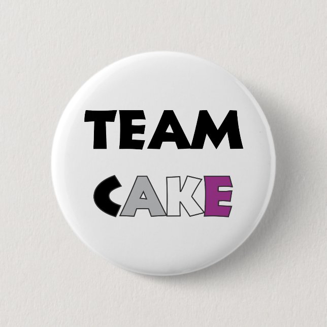 Team Cake Asexual Flag Button (Front)