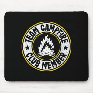 Team campfire club member camping crew rv family mouse mat