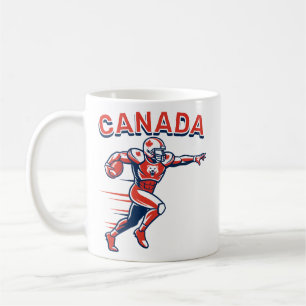Team Canada Football Dynamic Patriotic Athlete Art Coffee Mug