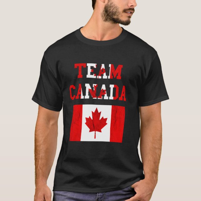 Team Canada Maple Leaf Canadian Soccer Team Canada T-Shirt (Front)