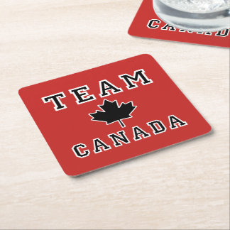 Team Canada Square Paper Coaster