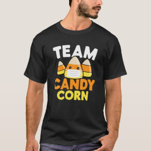 Team Candy Corn Cute Face Mask Kawaii Funny Hallow T-Shirt
