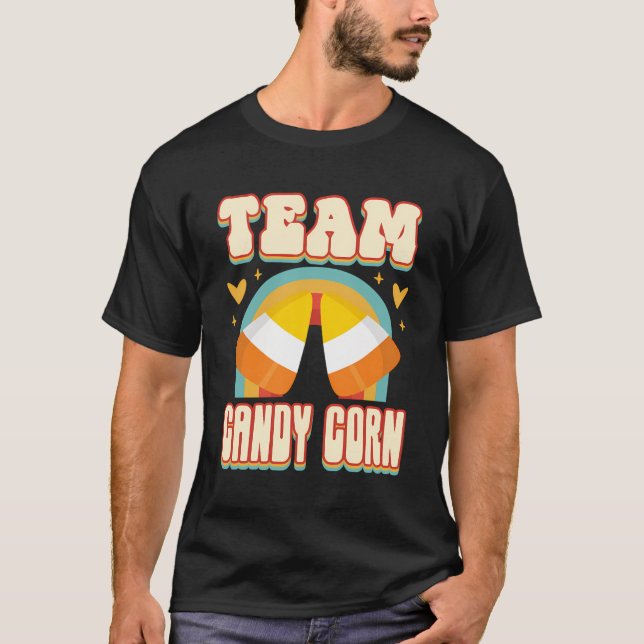 Team Candy Corn Cute Food Addict Team T-Shirt (Front)
