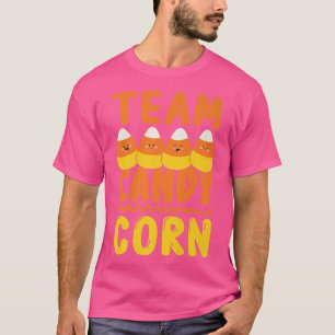 Team Candy Corn Funny Halloween Scary Lazy Costume T-Shirt