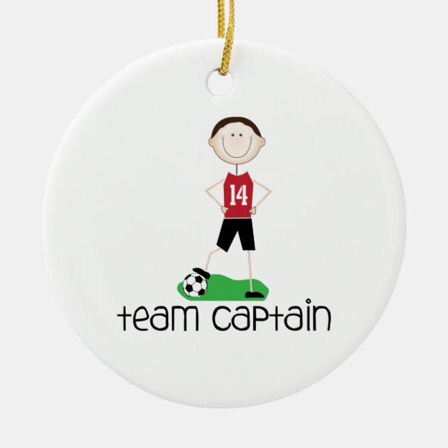 Team Captain Ceramic Tree Decoration (Front)
