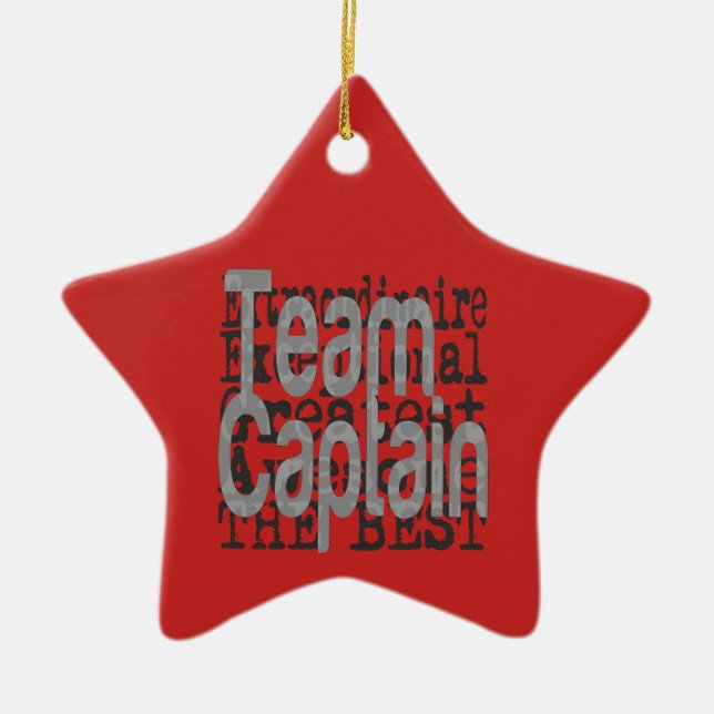 Team Captain Extraordinaire Ceramic Tree Decoration (Front)