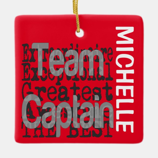 Team Captain Extraordinaire CUSTOM Ceramic Ornament (Front)