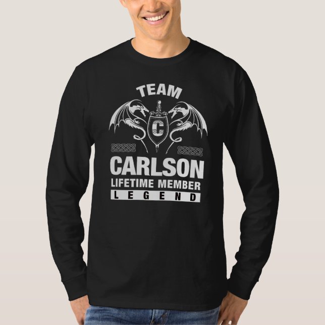 Team Carlson Lifetime Member   T-Shirt (Front)