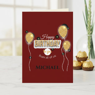  Team Celebration Happy Birthday Card