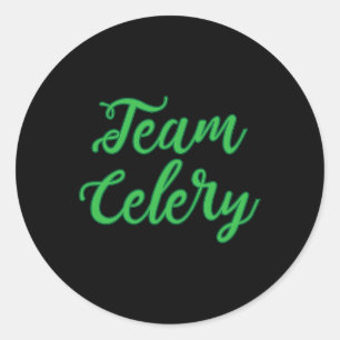 Team Celery Vegan by Vegetarian Juice Fan Gift Classic Round Sticker
