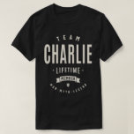 Team Charlie Lifetime Member Gift Tee<br><div class="desc">Celebrate your favourite Charlie with this bold “Team Charlie Lifetime Member” design. Featuring the classic phrase “Man. Myth. Legend, ” it’s the perfect gift for birthdays,  Father’s Day,  or any day you want to honour the legend in your life. Great for proud Charlies of all ages!</div>