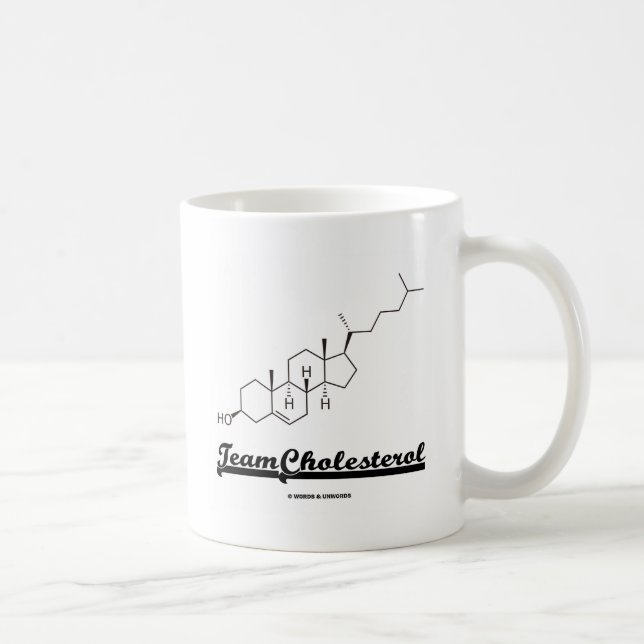 Team Cholesterol (Cholesterol Chemical Molecule) Coffee Mug (Right)