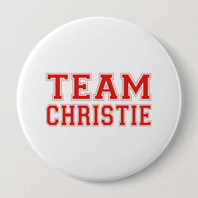 TEAM CHRISTIE 10 CM ROUND BADGE (Front)