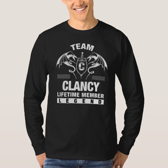 Team Clancy Lifetime Member T-Shirt (Front)